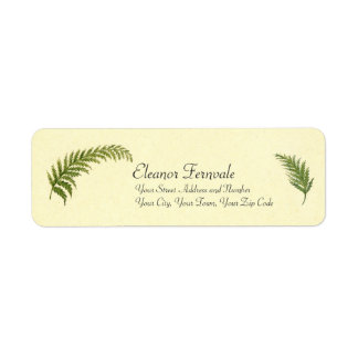 Etiqueta Vintage Ferns Watercolor por Emma Robert-Charrue