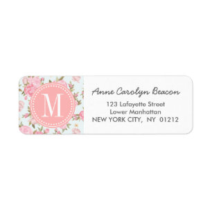 Etiqueta Vintage floral femenino elegante personalizado