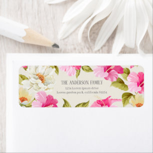 Etiqueta Vintage floral garden Wedding Return Address
