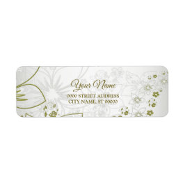 Etiqueta Vintage Floral Greenery Wedding Return Address