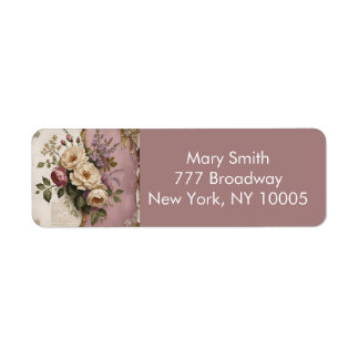 Etiqueta Vintage Floral - Return Address Label