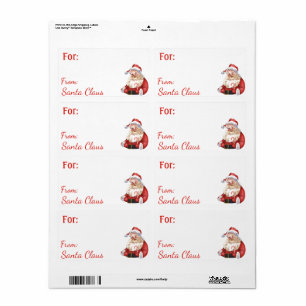 Etiqueta Vintage from Santa Claus Custom NAME
