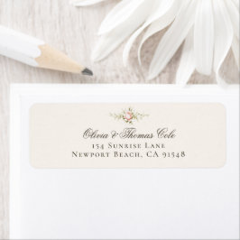Etiqueta Vintage Garden Ethereal Wedding Return Address