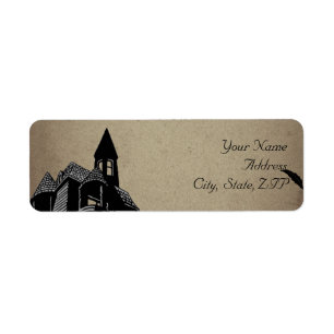 Etiqueta Vintage Gothic House Return Address