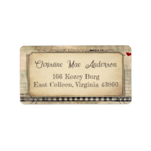 Etiqueta Vintage Grunge Address / Shipping / Book Label