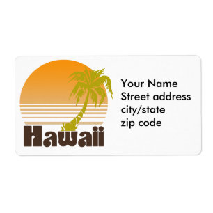 Etiqueta Vintage Hawaii