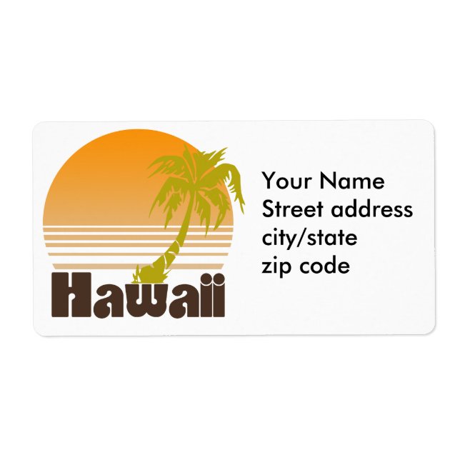 Etiqueta Vintage Hawaii (Frente)
