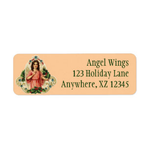 Etiqueta Vintage Holiday Angel
