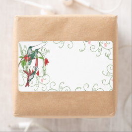 Etiqueta Vintage Humingbird Swirl Navidades Regalos Etiquet