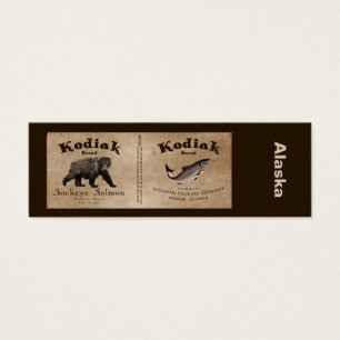 Etiqueta Vintage Kodiak Salmon