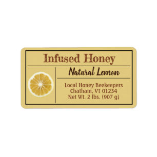 Etiqueta Vintage Lemon Infused Honey Gold