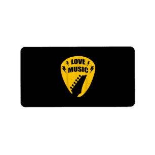 Etiqueta Vintage Love Guitar Music Lover Gift