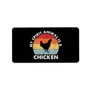Etiqueta Vintage My Spirit Animal es un pollo
