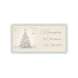 Etiqueta Vintage pale Merry Christmas dirección personaliza