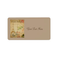 Vintage parisino con Torre Eiffel