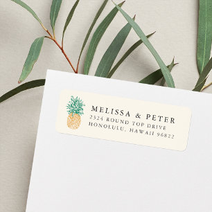 Etiqueta Vintage Pineapple Ivory