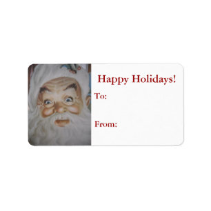 Etiqueta Vintage Retro Santa Claus