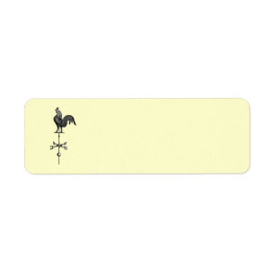 Etiqueta Vintage Rooster Weather Vane