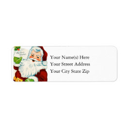 Etiqueta Vintage Santa Delivers Navidades desea