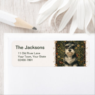 Etiqueta Vintage Schnauzer cute