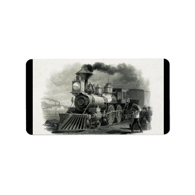 Etiqueta Vintage Steam Train (Frente)