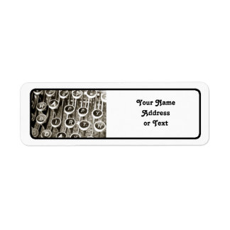 Etiqueta Vintage Typewriter Birthday Greeting