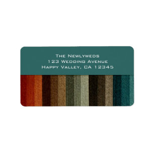 Etiqueta Vintage Wedding, Warm Autumn Stripes Pattern