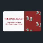 Etiqueta Vintage White Snow Glitter Christmas Tree Holiday<br><div class="desc">This is Christmas Holiday return address label design. This design feature is a gold handwritten font with scroll frame accents on a White Snow Glitter background with a rustic textured look. Custom return address text. Personalized address labels for all your mailings.</div>