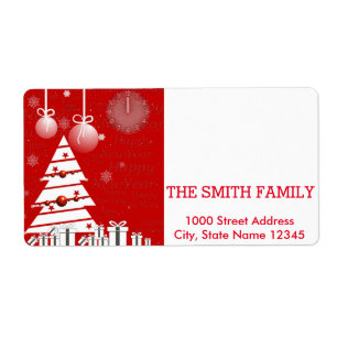 Etiqueta Vintage White Snow Purpurina Navidad