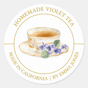 Etiqueta Violet Tea moderna