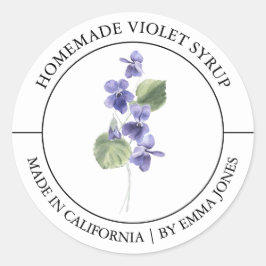 Etiqueta violeta moderna