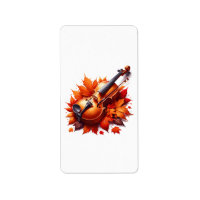 Violín en la cama de hojas