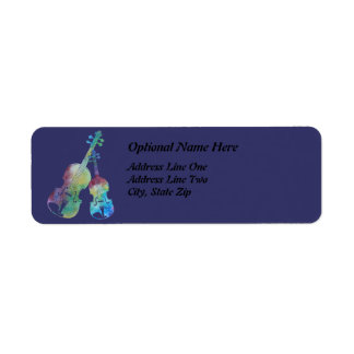 Etiqueta Violín lavado de colores y viola