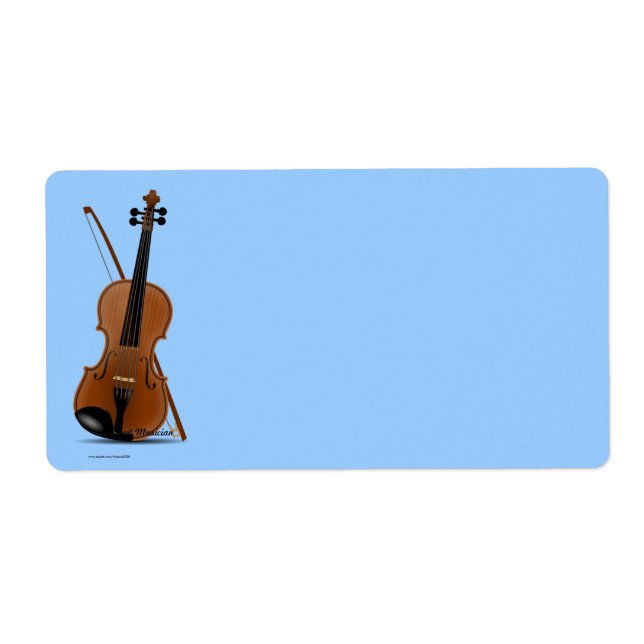 Etiqueta Violin y Bow (Frente)