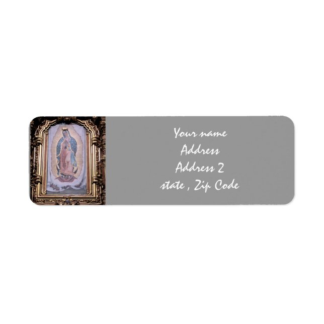 Etiqueta Virgen de Guadalupe (Frente)