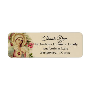 Etiqueta Virgen María bendecido ReligiousThank usted