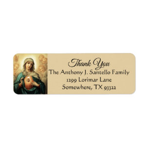 Etiqueta Virgen María bendecido ReligiousThank usted