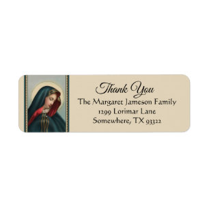 Etiqueta Virgen María bendecido ReligiousThank usted