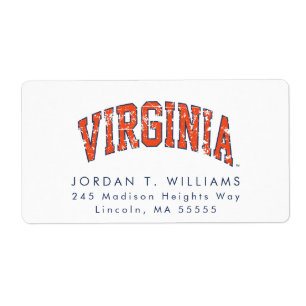 Etiqueta Virginia Wordmark Distorsionado