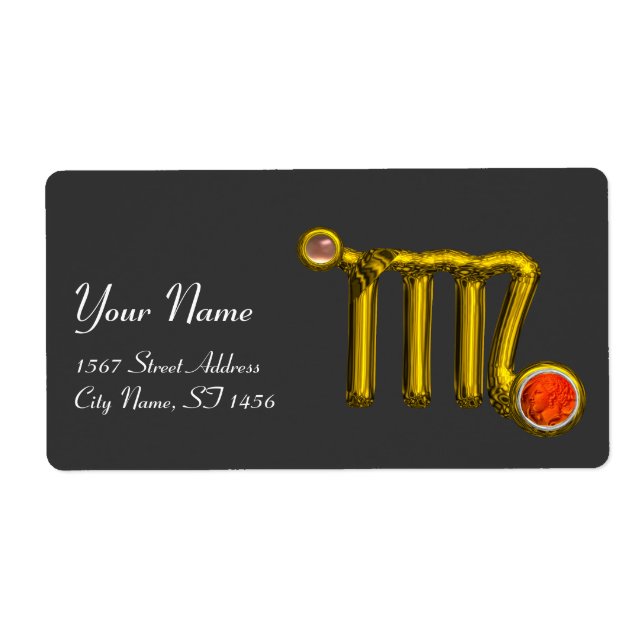 Etiqueta VIRGO ZODIAC BIRTHDAY JEWEL GRY AGATE Gold (Frente)