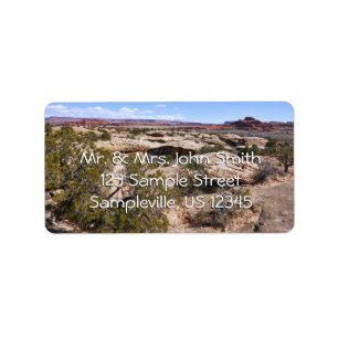 Etiqueta Vista de Canyonlands desde el sendero Cave Springs