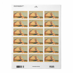 Etiqueta Vista del Monte Carmel, Utah por Maynard Dixon