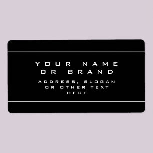 Etiqueta Vista única en blanco y negro