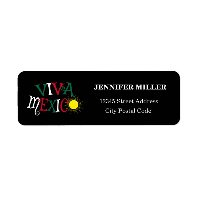 Etiqueta Viva México (Frente)