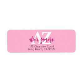 Etiqueta Viva Modern Magenta Bold Stylish Return Address
