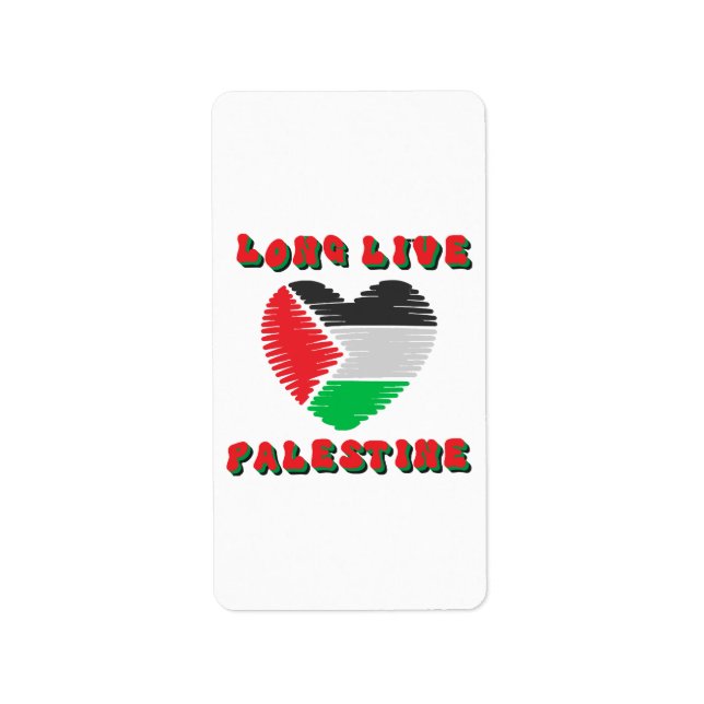 Etiqueta Viva Palestina (Frente)