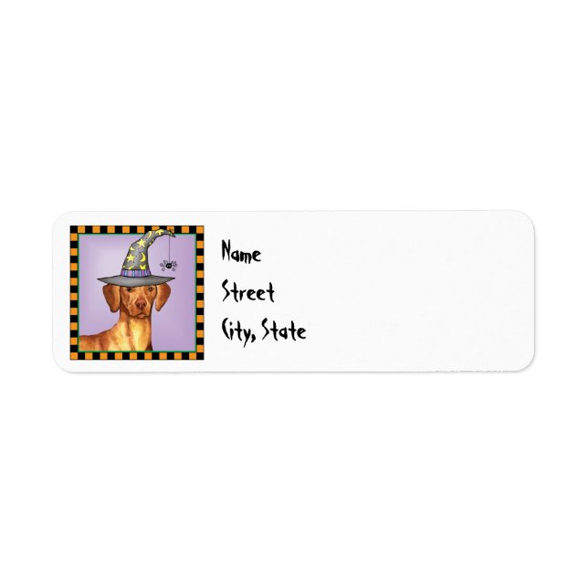 Etiqueta Vizsla Witch (Frente)