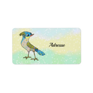 Etiqueta Vogel loco Adressaufkleber