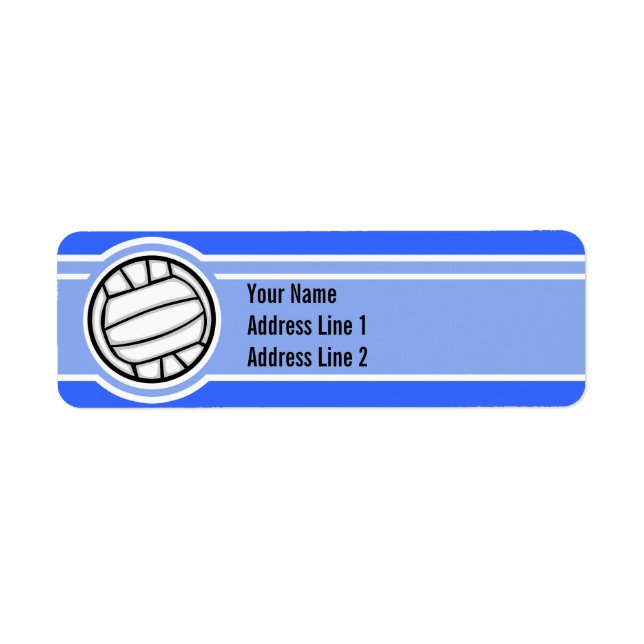 Etiqueta Voleibol, azul (Frente)