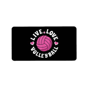 Etiqueta Vóleibol De Amor Vivo Para Mujeres Chicas Vóley Fa